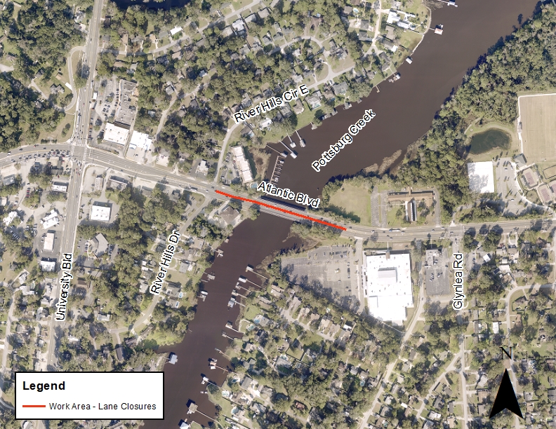 Atlantic Boulevard – Pottsburg Creek Water Improvement Project Map